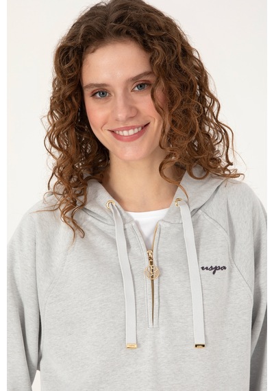 U.S. Polo Assn. U.s. Polo Assn. Kadın Gri Melanj Sweatshirt 50319959-vr086