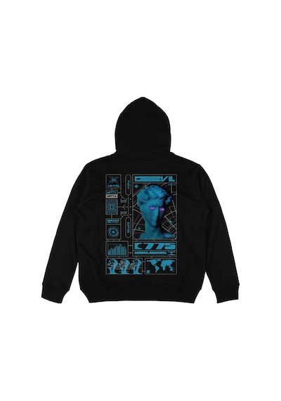 Tarzsokak 775 V2 Siyah Oversize Unisex Kapüşonlu Sweatshirt Hoodie
