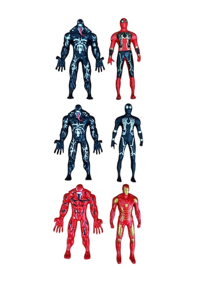 24'lü Süper Kahraman Seti Örümcek Adam Hulk Kara Panter Venom Batman Demir Adam 10 Cm.