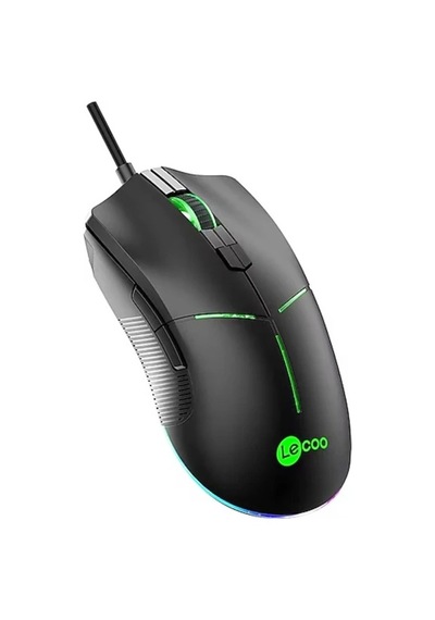 Lenovo Lecoo Ms109 Usb+kablolu 6400dpı+8 Tuşlu Rgb Aydınlatmalı Siyah Gaming Mouse -