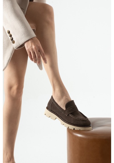 Mylanos Kadın Hakiki Süet Deri Kahverengi Kalın Taban Penny Loafer Ayakkabı Kahverengi - 937444890 Kahverengi Mylanos Kadın Hakiki Süet Deri Kahverengi Kalın Taban Penny Loafer Ayakkabı Kahverengi - 937444890 Kahverengi