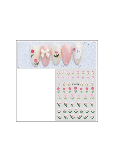 Lale Dizayn Tırnak Sticker Tırnak Etiketi Nail Art Jo-1774