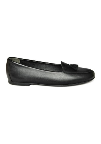 Fox Shoes R667001203 Siyah Hakiki Deri Babet Siyah