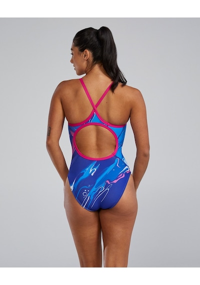 Tyr Durafast Elite Kadın Diamondfit Yüzücü Mayo -  Mavi