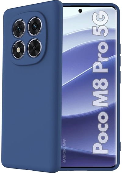 Poco M8 Pro 5g Uyumlu Silikon Kılıf - Pastel Renk Tonu Kamera Korumalı Esnek Kapak - Lacivert