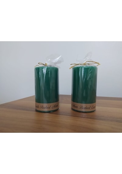 Bozkurt 7*12 Cm Silindir Mum 2' Li Yeşil Set (471575283)
