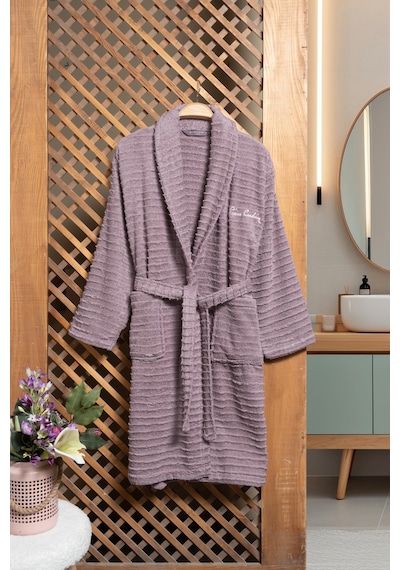 Pierre Cardin Soft Bornoz Wave Mürdüm Mürdüm