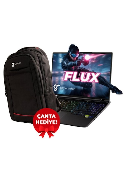 Gameraider Flux GR16 i9-14900HX32 GB 1 TB SSD 8 GB RTX5070 16" Free Dos Dizüstü Bilgisayar