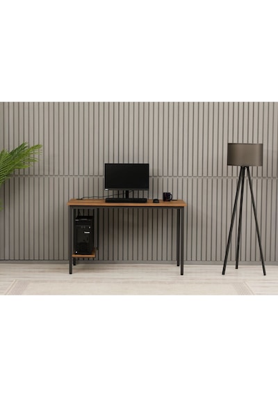 Sehpol Bilgisayar Masası Sağ Sol Yönlü Pc Kasa Raflı 125x65x75 Cm Antrasit Richmood