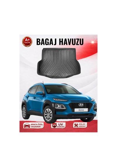 Hyundai Kona 2018-2022 3d Çift Kulak Bagaj Havuzu Premıum A+