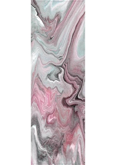 Pembe Mermer Desenli Premium Masa Örtüsü Runner Rnr266n11