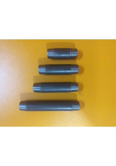 Siyah Boru Uzatma Çift Tarafı Dişli 3/4"