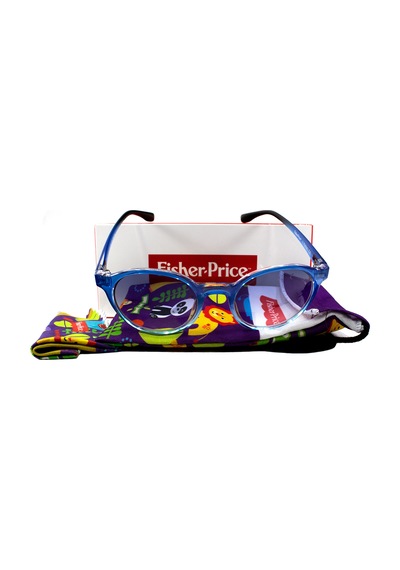 Fisher Price 112 C6 44 Mavi Yuvarlak Çerçeve Çocuk Güneş Gözlüğü