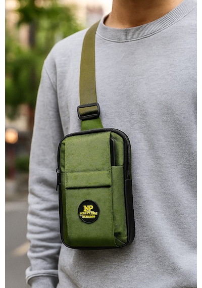 Newish Polo Body Bag Çapraz Göğüs Ve Sırt Çantası Telefon Böl-hki Haki