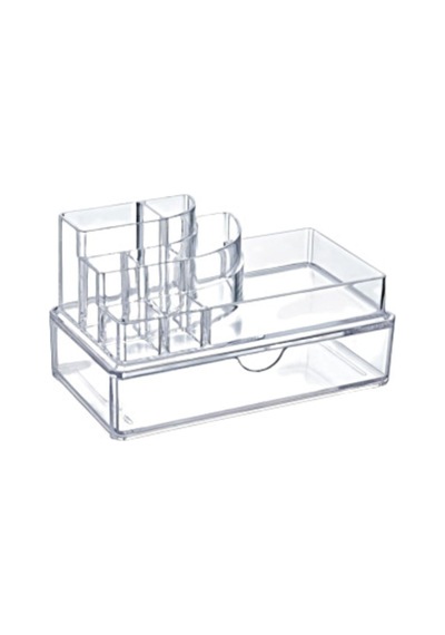 8 Bölmeli Çekmeceli Podyum Makyaj Organizer /cn.524.00 Akrilik Beyaz Diğer