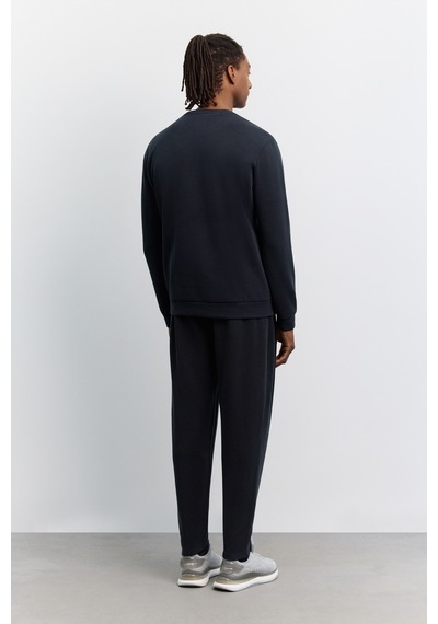 Avva Erkek Siyah Bisiklet Yaka Modal Karışımlı Soft Touch Regular Fit Sweatshirt A62y1200