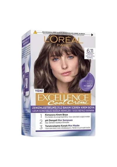 L'oréal Paris Excellence Cool Creme 6.11 Ekstra Küllü Koyu Kumral 2'li Avantaj Paketi Mıchu