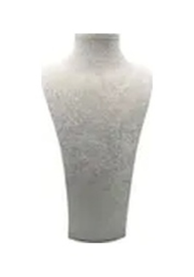 Yerli Üretim Süet Kumaş Elisia Manken Krem Renk 40/20 Cm Kolye Gerdanlık Takı Sergileme Mankeni Çok Renkli