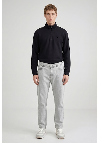 Wrangler Pamuk Frank Relaxed Fit Geniş Kesim Açık Gri Jean Denim Pantolon
