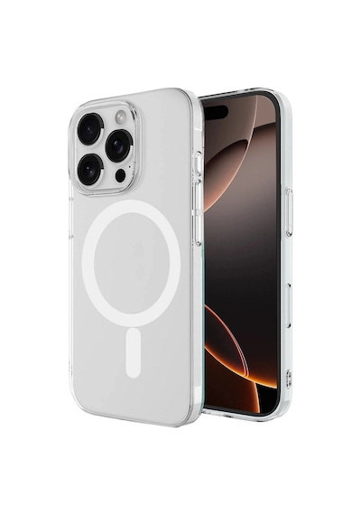 Apple İphone 16 Pro Kılıf Magneticsafe Şeffaf Silikon - Şeffaf Çok Renkli