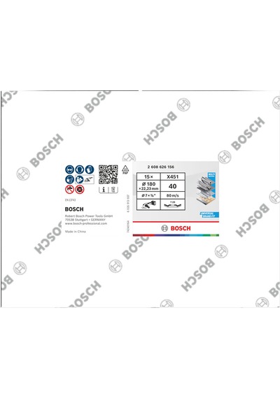 Bosch X451 Flap Disk 40k 180 Mm 15 Adet