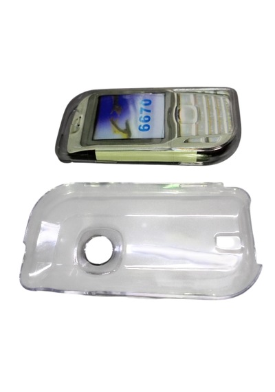 Nokia 6670 Uyumlu Telefon Koruyucu Şeffaf Mika Kapak -
