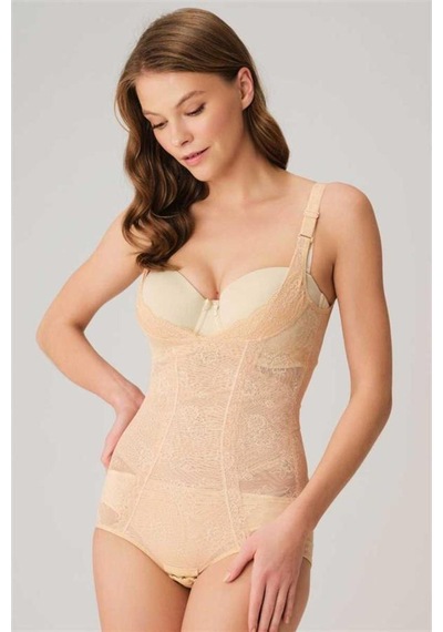 Anıl Lingerie Toparlayıcı Bel Dikişli Alttan Kancalı Sıkı Badi Korse No Color