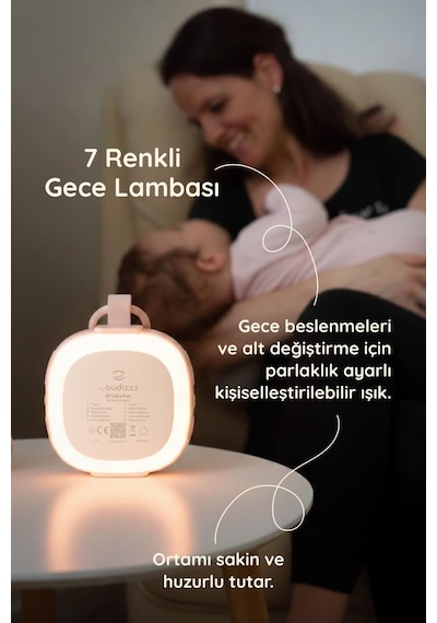 Plus 33 Sesli Ağlama Sensörlü Beyaz Gürültü Cihazı Bebek Uyku Arkadaşı Ayıcık Pembe