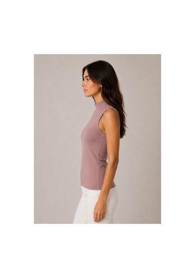 Pijamask Kadın Siyah Dik Yaka Kolsuz Esnek Kumaş Basic Tekli Bluz Pembe Pijamask Kadın Siyah Dik Yaka Kolsuz Esnek Kumaş Basic Tekli Bluz Pembe