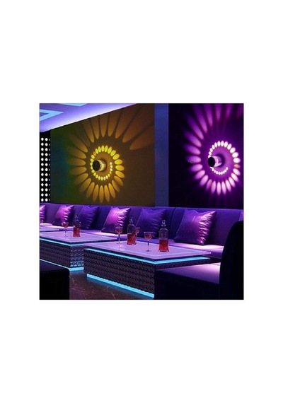 Spiral Duvar Lambası, 3w Renkli Rgb Spiral Delikli Duvar Lambası, Alüminyum Duvar Lambası Diğer