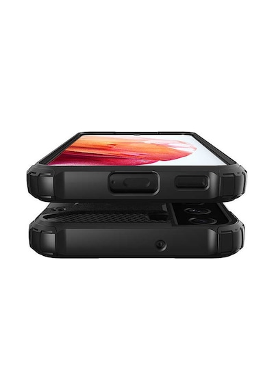 Noktaks - Samsung Galaxy Uyumlu S22 - Kılıf Çift Katman Zırh Tank Crash Military Kapak - Mavi