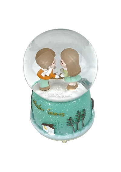 Winter Lovers - Kış Aşıkları Işıklı Ve Müzikli Kar Küresi Yeşil