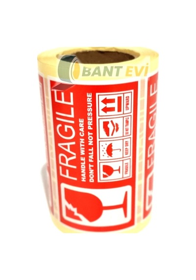 Fragile Handle With Care Ingilizce Etiket 10Cm X 5Cm 250 Adet