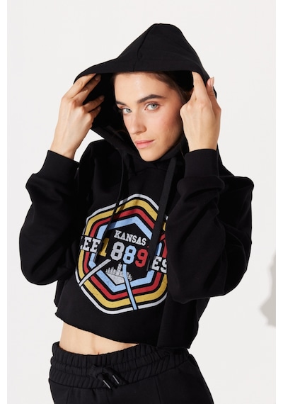 Lee Regular Fit Normal Kesim Siyah Kadın Içi Polarlı Kapüşonlu Sweatshirt L232348001 Siyah