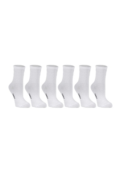 Ozzy Socks Kadın 6'lı Beyaz Renkli Çizgisiz Kısa Konç Tenis Çorabı Beyaz'6lı