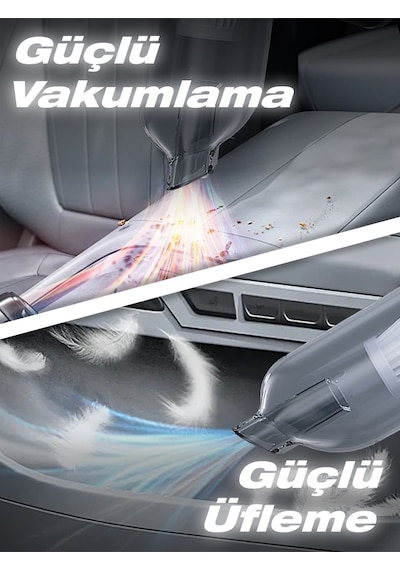 Ahv-09 Kablosuz Taşınabilir Araç İçi El Süpürgesi 20000pa Güçlü Vakum 4 Ü 1 Arada Çok Amaç