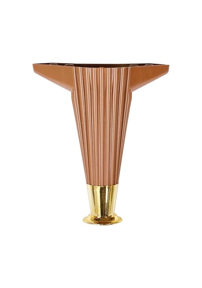 15cm - Kahverengi - Gold Uçlu Plastik Mobilya - Koltuk Ayak Bx40 Diğer