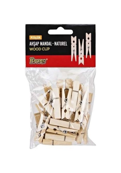 Brons Ahşap Mandal Naturel Küçük Br-906