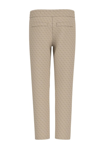 Guess Erkek Parimo Regular Fit Monogram Desenli Aktif Eşofman Altı - Bej Çok Renkli