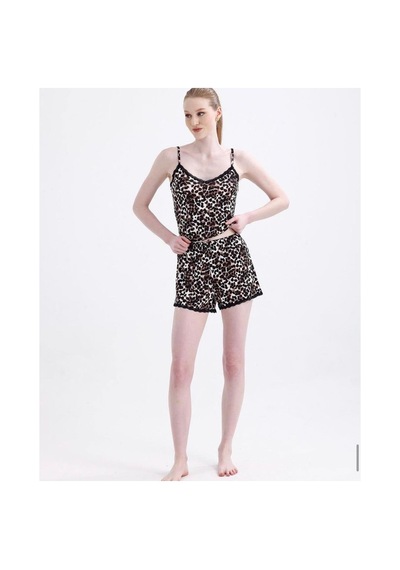 Arba Pijama Takım Şortlu Leopar Leopar