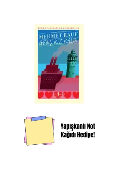 Genç Kız Kalbi Sert Kapak + Yapışkanlı Not Kağıdı