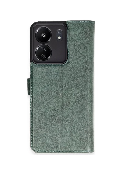 Northcity Xiaomi Redmi 13c Uyumlu Kılıf Trend S Plus Kapaklı Kılıf - Yeşil