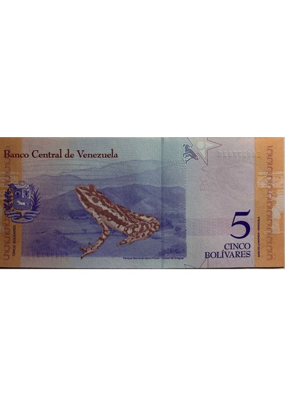 Venezuela 2018 Yılı 5 Bolivares Kağıt Para Çil Unc Koleksiyon Para