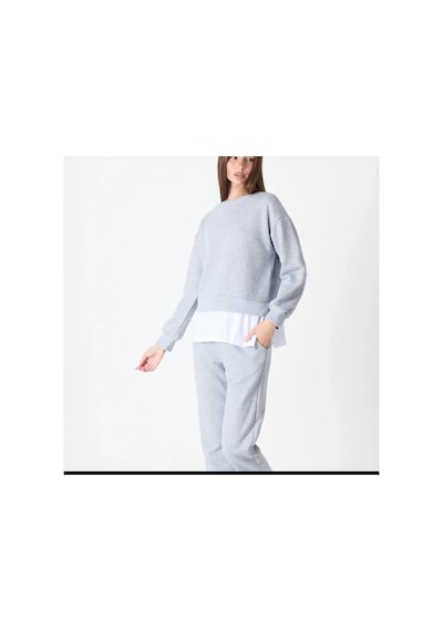 The Kadın Basic Bisiklet Yaka Etek Ucu Detaylı Sweatshirt Ve Pantolon Eşofman Takımı- Siyah/melanj/gri Gri Melanj The Kadın Basic Bisiklet Yaka Etek Ucu Detaylı Sweatshirt Ve Pantolon Eşofman Takımı- Siyah/melanj/gri Gri Melanj