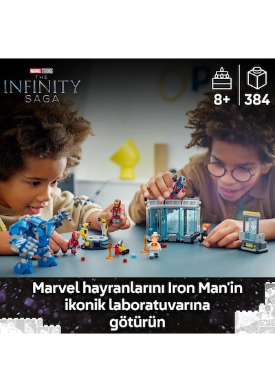 LEGO® ǀ Marvel Iron Man’in Laboratuvarı: Zırh Salonu 76315 - 8 Yaş ve Üzeri Çocuklar için Süper Kahraman Minifigürü İçeren Yaratıcı Oyuncak Yapım Seti (384 Parça) LEGO® ǀ Marvel Iron Man’in Laboratuvarı: Zırh Salonu 76315 - 8 Yaş ve Üzeri Çocuklar için Süper Kahraman Minifigürü İçeren Yaratıcı Oyuncak Yapım Seti (384 Parça)