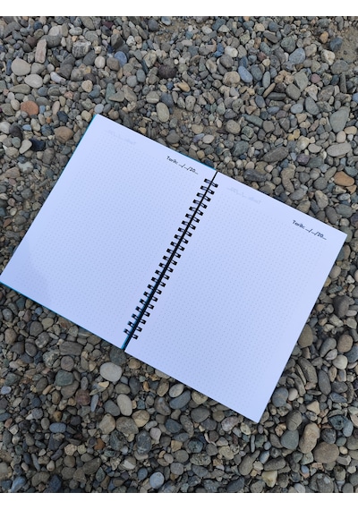 Noktalı Defter, Not Defteri, Okul Defteri, Anı Defteri, Günlük Açık Mavi