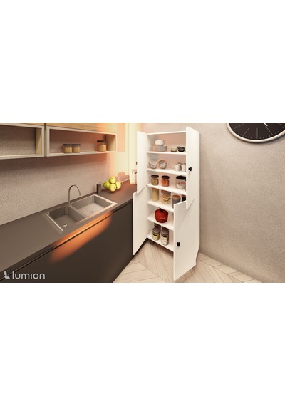 Natura Çok Amaçlı Mutfak Banyo Ayakkabılık Dolabı 60 Cm 6 Bölmeli