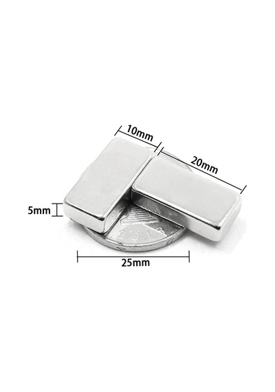 2 Adet 20x10x5 Mm Neodyum Magnet N35 Güçlü Mıknatıs Köşeli Ve Dayanıklı Nikel Kaplama diğer