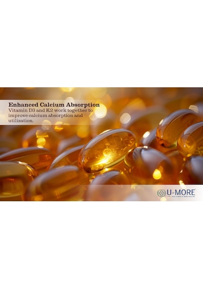 2'li Fırsat Paketi - Vitamin D3 1000 Iu & Vitamin K2 60 Kapsül X2 - Şekersiz Gdo'suz