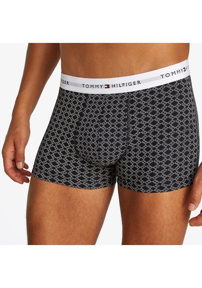 Tommy Hilfiger 3 Parça Trunk Print Erkek Gri/haki/lacivert Boxer 026 Um0um02768 Gri